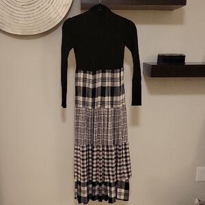 Desigual Black and White Long Sleeve Dress